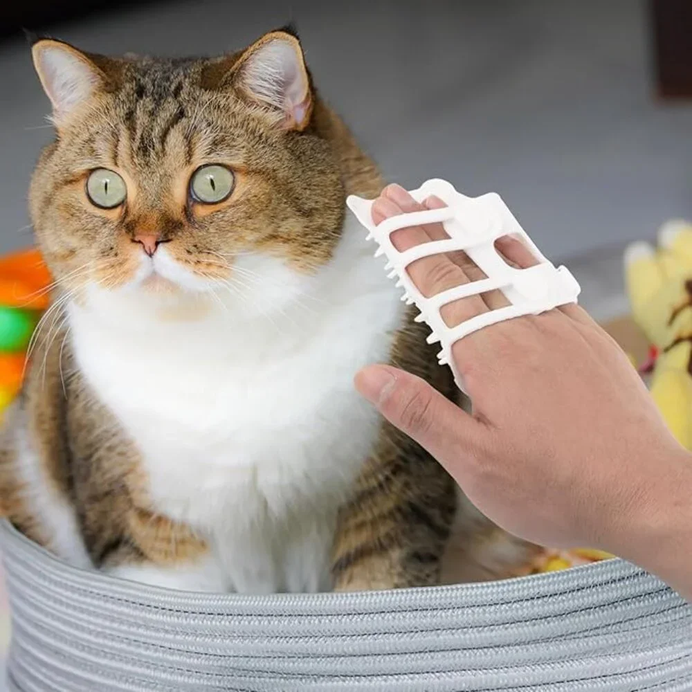 Two (2) Self Cleaning Cat Brush & Scratcher - White